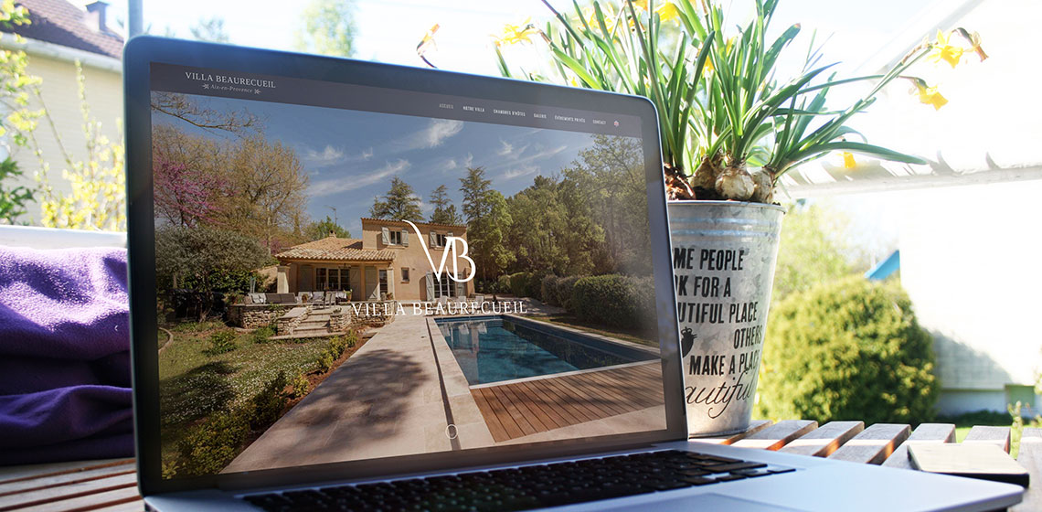 Création site internet Villa Beaurecueil en Provence - Webo Zénith