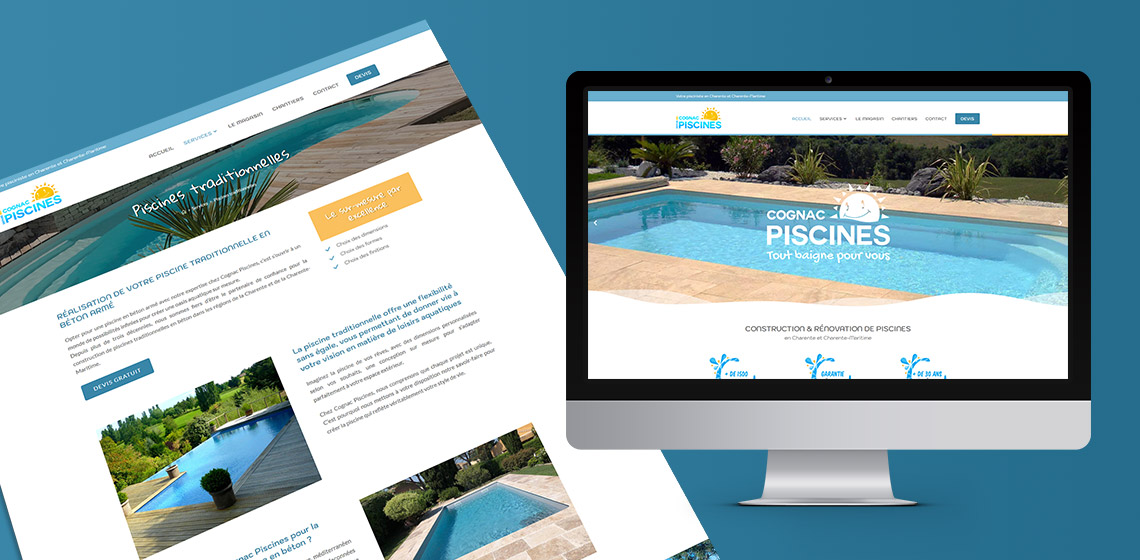 Création site internet Cognac Piscines - Webo Zénith