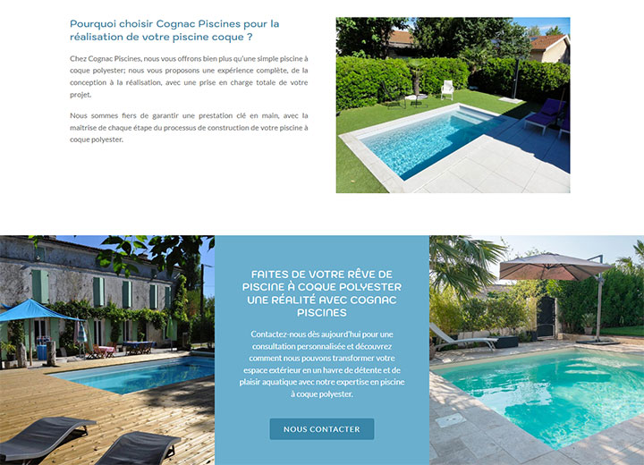 Site Cognac Piscines - page interne