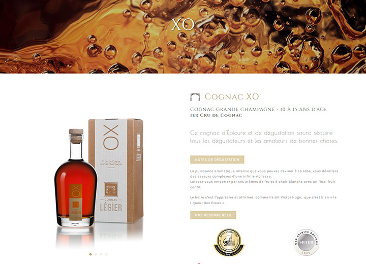 Site Cognac Légier - page interne