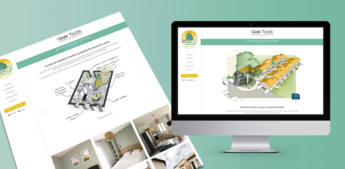 Création site internet Grand Tilleul à Jonzac - Webo Zénith
