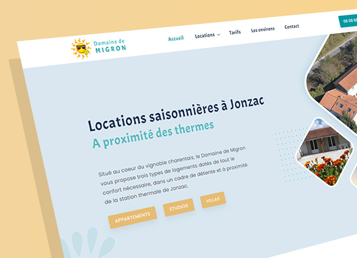 Site Domaine de Migron Jonzac - zoom